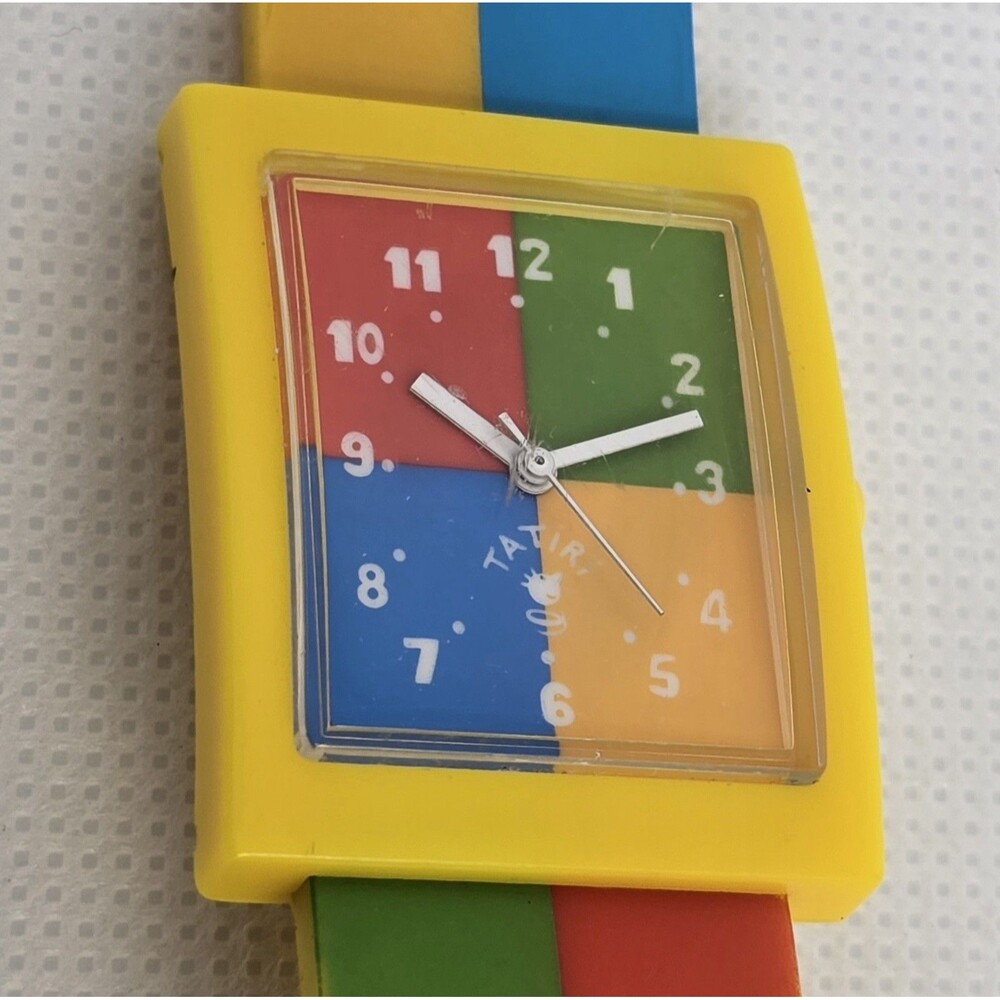 Women's Tatiri Striped Four Quadrants Dial Yellow Green Red Blue Band Watch 05 - Picture 7 of 9